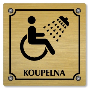 Koupelna, 118x118mm, zlatá, Kansas